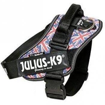Arnés Julius K9 IDC para perros - Drapeau Inglés (Blanco, Azul y Rojo)
