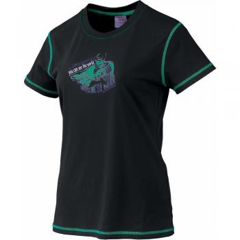 TRANGO Sadali - Camiseta para Mujer, Color Negro, Talla XS