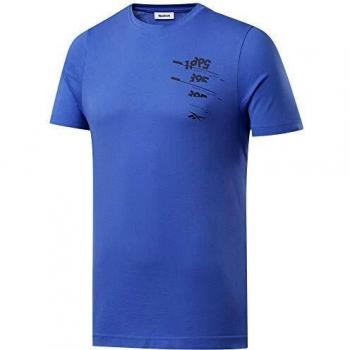 Reebok TS Cotton Graphic tee Camiseta, Hombre, blubla, S