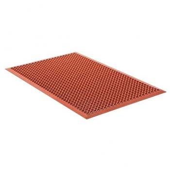 Alfombrilla de goma antideslizante - 153 x 92 x 1 cm - roja