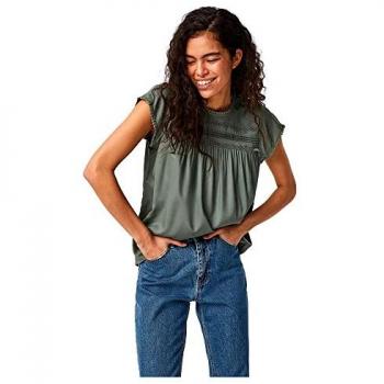 Vero Moda Women's Short Sleeve Lace Detail T-Shirt Vmdebbie