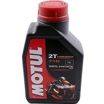 El aceite de motor Motul 710 2T 2-tiempos - totalmente sintético. 1 litro
