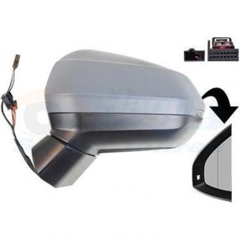 Espejo retrovisor VAN WEZEL 0374817 - Espejo lateral, diseño específico para vehículos, incluye soporte de montaje, acabado en color negro, cristal convexo para mayor visibilidad, cumple con estándares de calidad europeos
