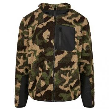 Urban Classics Men's Sherpa Jacket - Wooden Camouflage