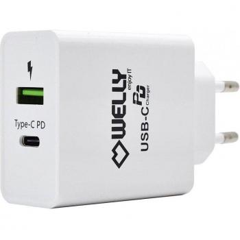 Welly Enjoy It WY11100 Cargador Dos Puertos USB/USB-C Blanco