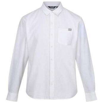 Camisa de Manga Larga Regatta Babbinswood para Hombre, Lino Blanco, Talla XXL
