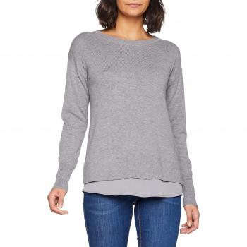 ESPRIT Collection 098eo1i006, suéter para Mujer, Gris