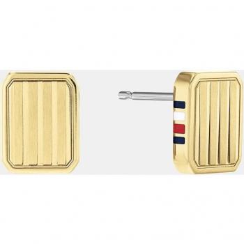 Pendientes Tommy Hilfiger Jewelry de Botón para Mujer en Acero Dorado, Modelo 2780694