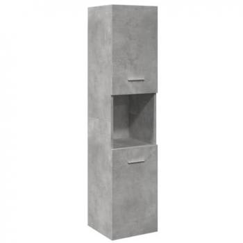 Armario de Pared para Baño en Madera de Ingeniería Gris Hormigón 30x30x130 cm