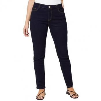 Dorothy Perkins Women's Black Cotton Comfort Stretch Slim Jeans - Size 12 Regular