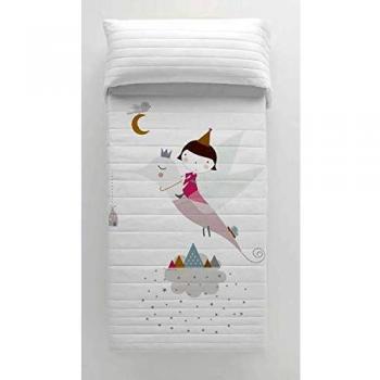 HACIENDO EL INDIO Colcha bouti Reversible Wonderland Pinkcama 105 cm