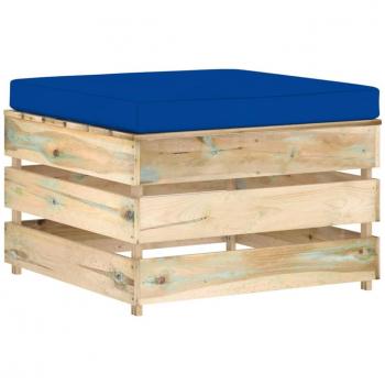Otomano modular seccional con almohada de madera impregnada verde