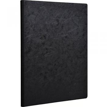 Clairefontaine 791461C Collection Age Bag Un Carnet Cousu Dos Toilé Noir - A4 21x29,7 cm - 192 Pages Lignées - Papier Blanc 90 g - Couverture Carte Lustrée Grain Cuir