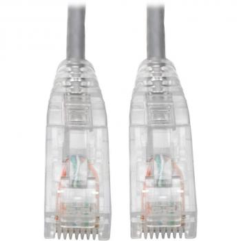 Tripp lite cat6 gigabit patch cable rj45 mm gigabit snagless molded slim gray 3 ft n201s03gy