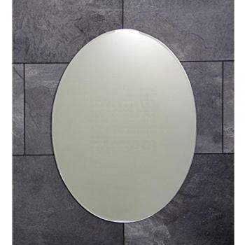 Espejo de baño con forma ovalada biselada cortar 600 x 450 mm