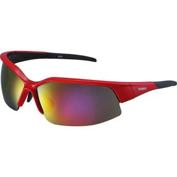 Shimano 4524667338680 Gafas de Ciclismo, Negro/Rojo, Talla Única, Unisex-Adult