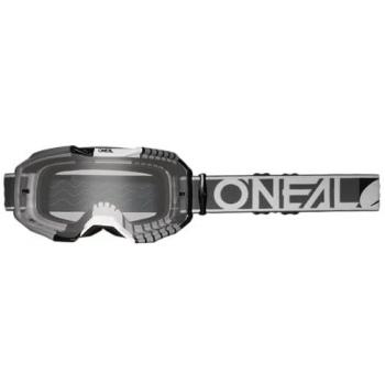 O'Neal Gafas de Cross B-10 Duplex Gris-Blanco-Transparente, lente antirrayas con tratamiento antivaho, 100% protección UV, unisex, talla única