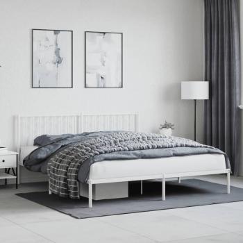Cabecero de metal blanco con cabecero 183x213 CM Vidaxl White
