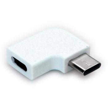 Adaptador USB 3.2 Gen 2 Tipo C Macho a Hembra con Ángulo de 90°