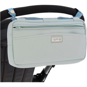Bolso para manillar de silla de paseo o bolso riñonera Rosy Fuentes - Características: diseño versátil, múltiples compartimentos, material resistente al agua, fácil de instalar en el manillar, opción de uso como riñ