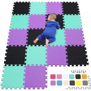 qqpp Alfombra Puzzle para Niños Bebe Infantil - Suelo de Goma EVA Suave. 18 Piezas