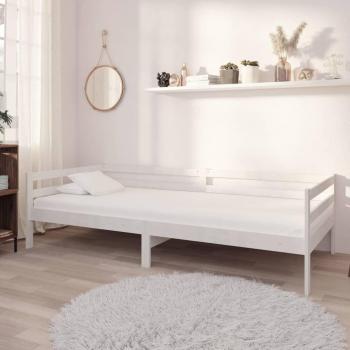 Sofá cama Día y Noche con colchón de 90x200 cm, madera de pino maciza blanca
