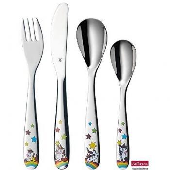 WMF Unicornio - Cubertería para niños 4 piezas