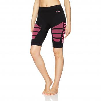 Sportlast MC305N Malla compresiva corta, Mujer, Negro/Coral, L