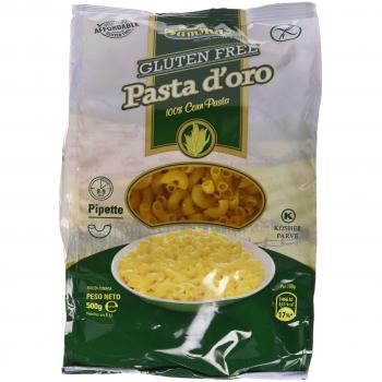 Sam Mills - Pasta sin Gluten - Pipette de Maíz - 500 g - Alto Contenido en Proteínas y Fibra - Elaborado con Harina de Maíz y Agua - Comida sin Gluten