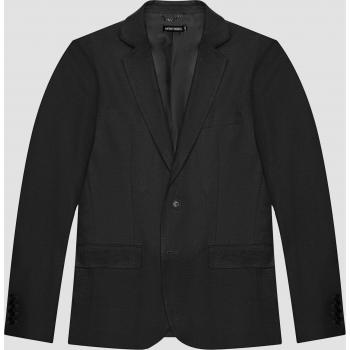 Zelda Slim Fit Black Linen Blend Blazer for Men - Size S