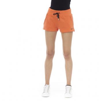 Just Cavalli Women's Orange Beachwear Bermudas with Elastic Waist