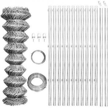vidaXL Malla metálica de Acero galvanizado con Postes, 25 x 1,25 Metros