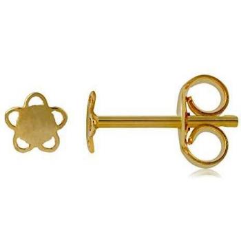 Córdoba Jewels | Pendientes en plata de ley 925 bañada en oro con diseño Flor Gold