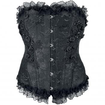 Alcatraz Rose Corset Corsé Negro XXL