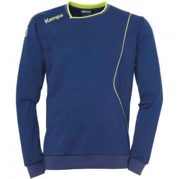Kempa Curve Jersey De Entrenamiento, Hombre, Azul Deep/Amarillo Fluor, XXL