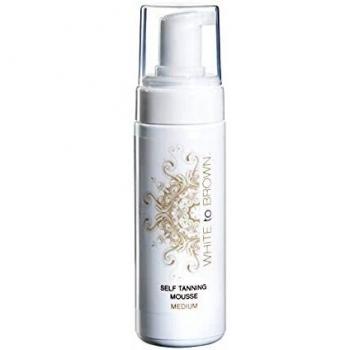 Mousse Autobronzante Medio WHITE TO BROWN - 150 ml, Secado Rápido y Aplicación Fácil