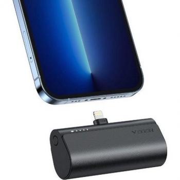 Power Bank Veger PlugOn 5000mAh con Conector Lightning Integrado y Carga Rápida PD 20W