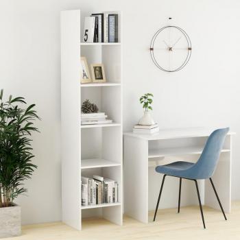 Estantería blanca pulida 40x35x180 cm madera multicapa