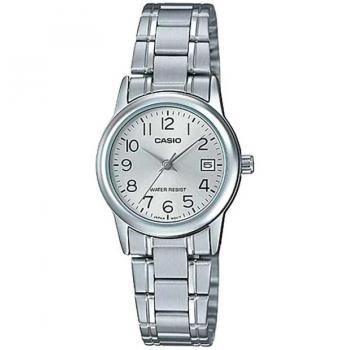 Reloj de pulsera CASIO LTP-V002D-7BUDF resistente al agua con correa de acero inoxidable