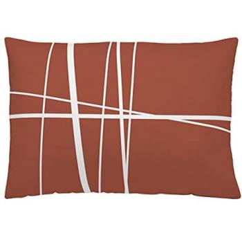NATURALS - Funda Cojín Vacío Estampada Reversible Memphis - 100% Algodón Extra Suave - 50x30 cm - Fabricado en España - Modelos Geométricos
