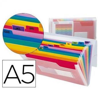 Carpeta Clasificadora con Fuelle de Polipropileno Din-A5 Spectrafile Transparente