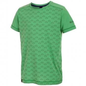Salewa Puez Dry K S/S Tee - Camiseta de manga corta para niño, color verde, talla XXS