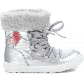 Botines Xti Kids 150570 para Niña con Cierre de Cremallera y Suela de Goma en Color Plata
