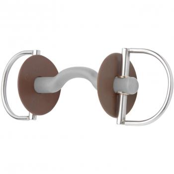Beris D-gebiss Zungenbogenstange Hard - Filete para caballo, color gris, talla DE: 140mm