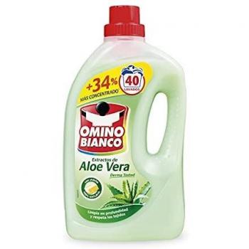 Omino Bianco - Detergente Lavadora Liquido con Extractos de Aloe Vera, Jabon 100% Natural, Limpia en