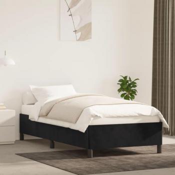 Bañador negro 90x190 cm en terciopelo con estructura de cama sin colchón terciopelo negro 90x190 cm vidaXL