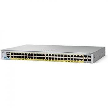 Cisco Catalyst 2960L-48PS-LL Network Switch, 48 Gigabit Ethernet PoE+ Ports, 370W PoE Budget, four 1 G SFP Uplink Ports, Enhanced Limited Lifetime Warranty