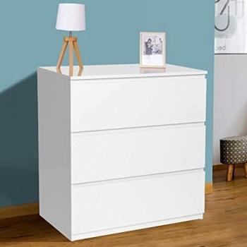 Arcón Tomi 3 Cajones 78 cm Madera Blanca