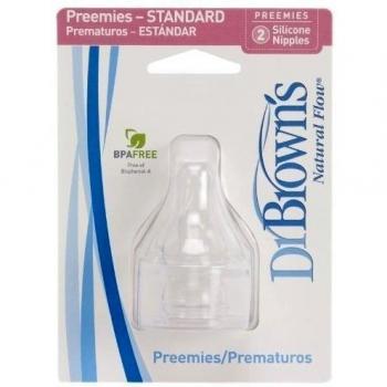 Dr. Brown`s Natural Flow Preemie Standard Nipple - 10 Nipples