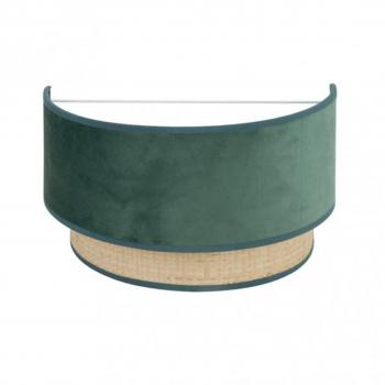 Aplique de Pared Reyes 1xe27 Natural/Verde 17x30x16 cm - Diseño Natural y Verde